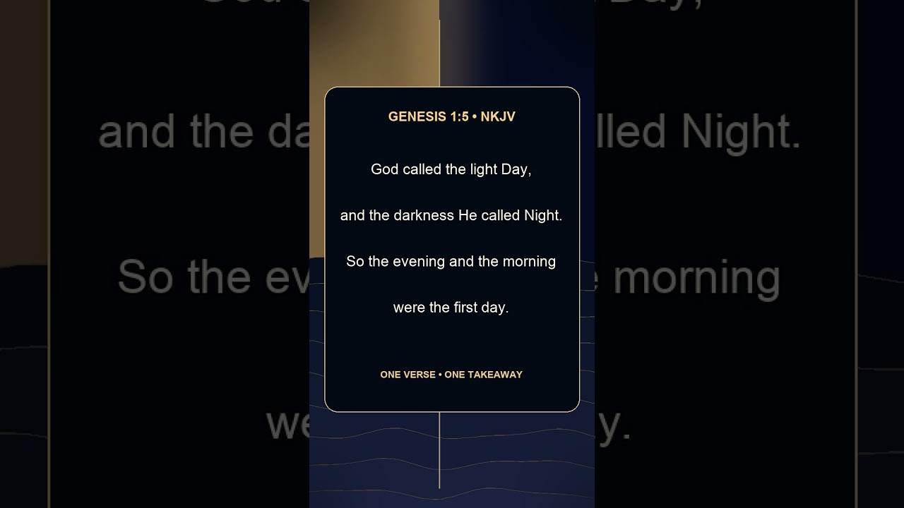 Genesis 1:5 — Day and Night Are Named