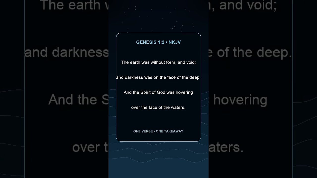 Genesis 1:2 — The Spirit Hovering Over the Waters