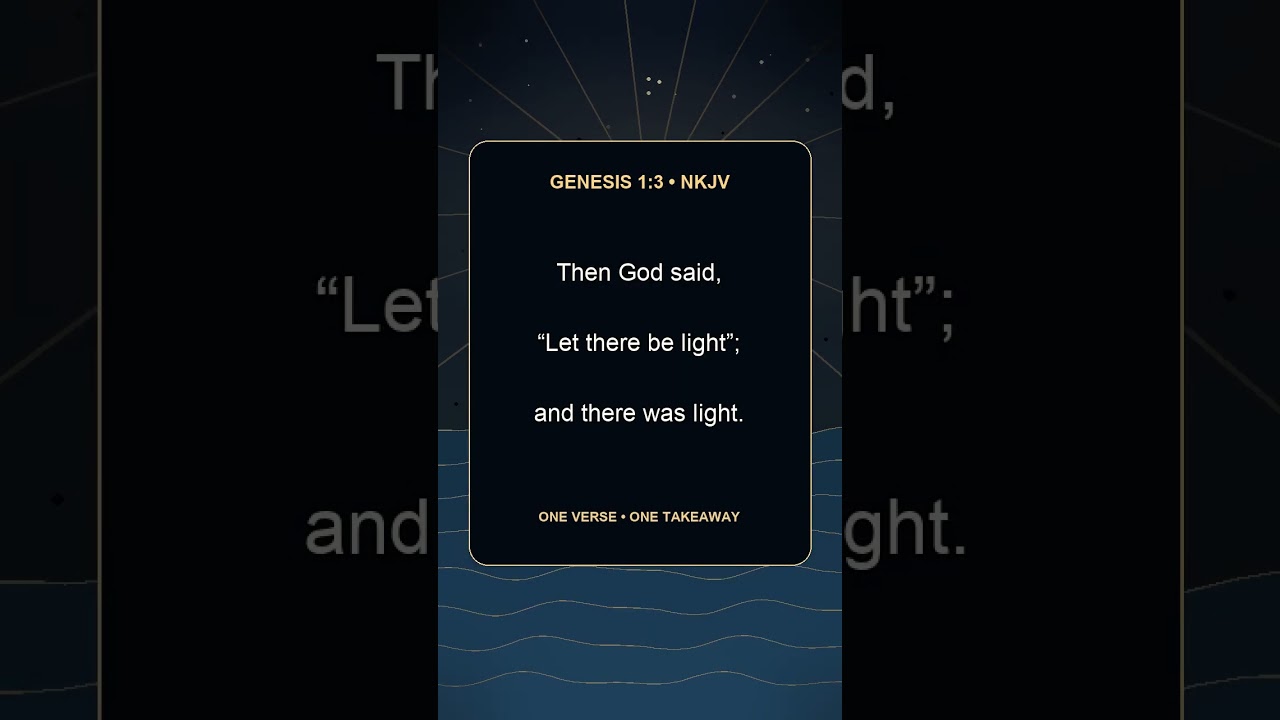 Genesis 1:3 — Let There Be Light